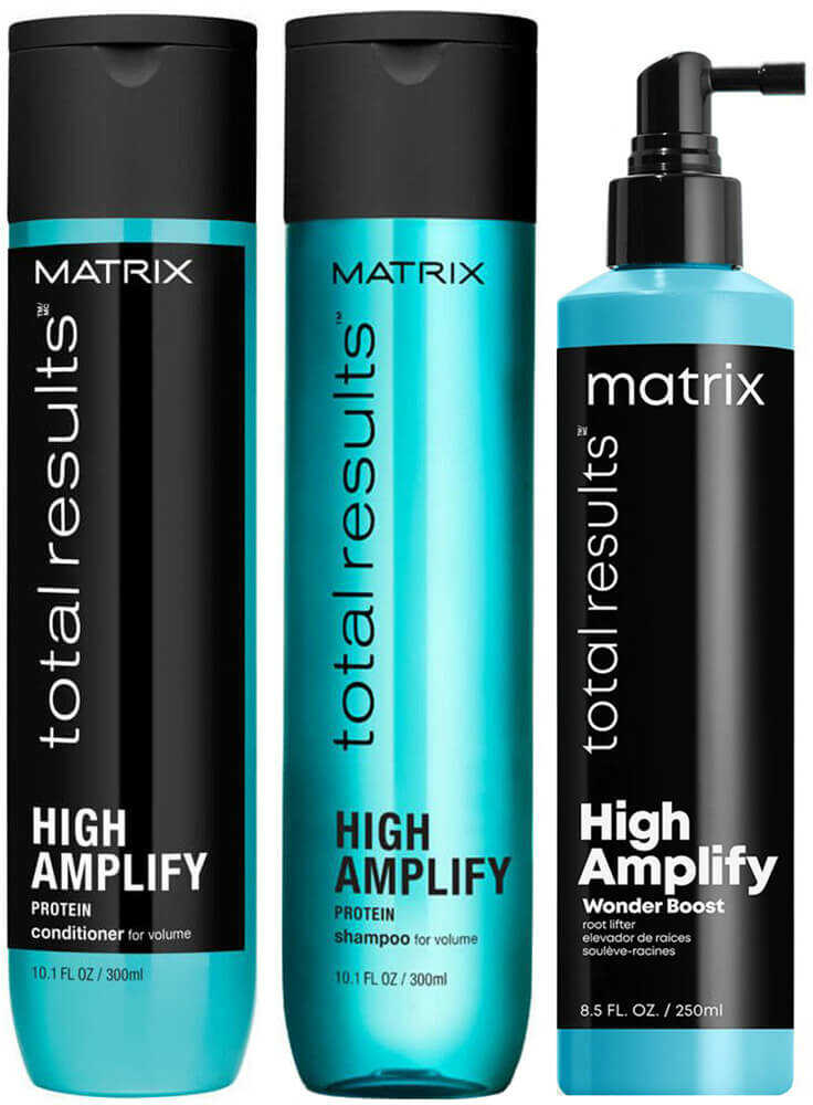 Matrix Total Results High Amplify - zestaw zwiększający objętość włosów, szampon 300ml, odżywka 300ml i spray 250ml 66/zestaw
