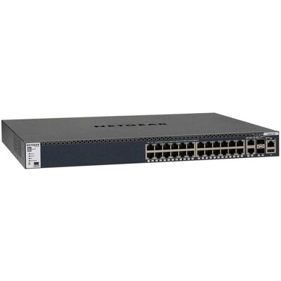 Netgear M4300-28G Stackable Managed Switch with 24x1G and 4x10G including 2x10GBASE-T and 2xSFP+ Layer 3 GSM4328S-100NES