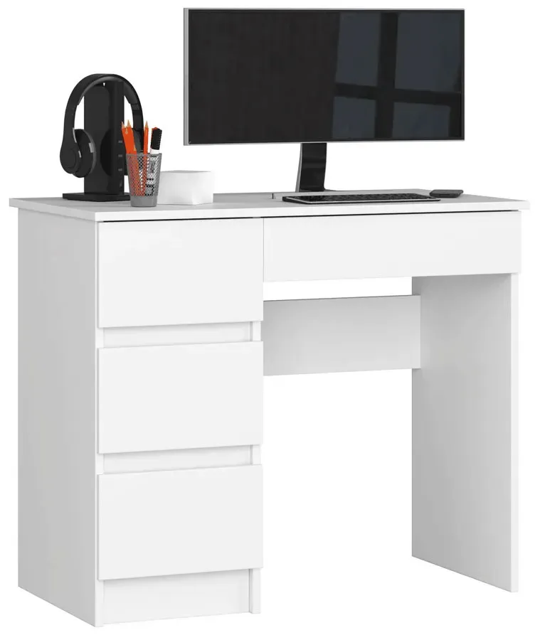 Elior Małe białe biurko z szufladami H4-E32