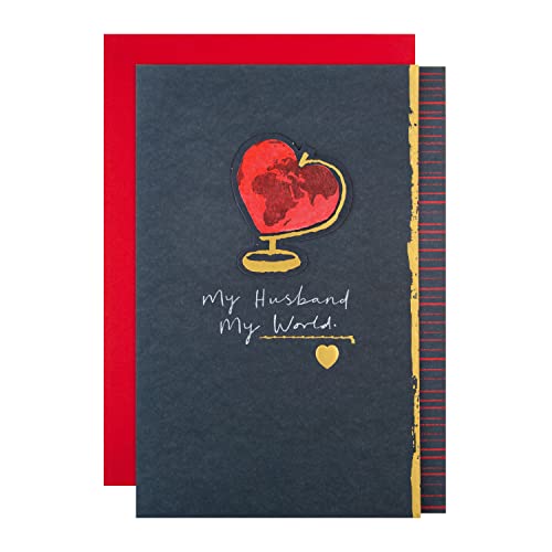 Hallmark Hallmark Kartka walentynkowa dla męża - efekt 3D wzór 'My World'