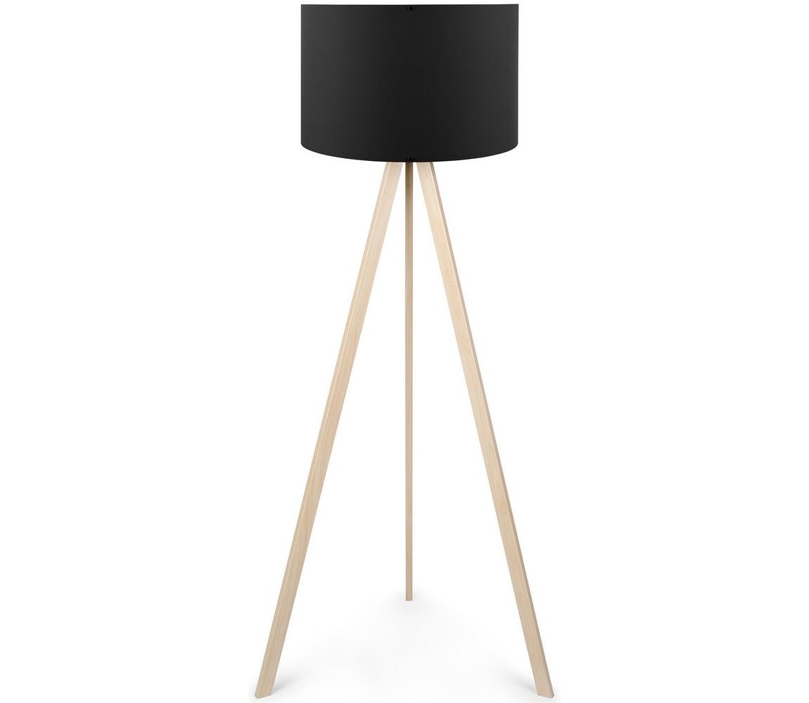 Lampa stojąca AYD 1xE27/60W/230V czarna/beżowa