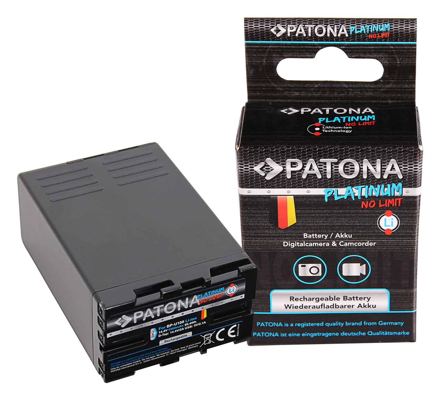 Patona Platinum BP-U100 2x D-TAP i USB