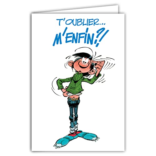 Gaston Lagaffe Gaston Lagaffe glct-0144 kartka urodzinowa z motywem zapomnianym opóźnienieniem/kaktusem roślina/kot