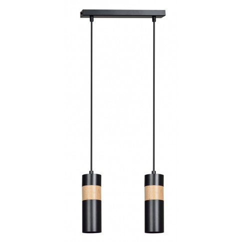 Czarna podwójna lampa wisząca - D102 E9-L22