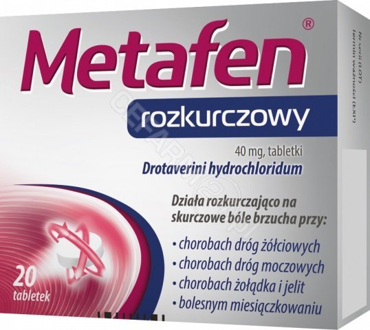Polpharma Metafen rozkurczowy 40 mg x 20 tabl