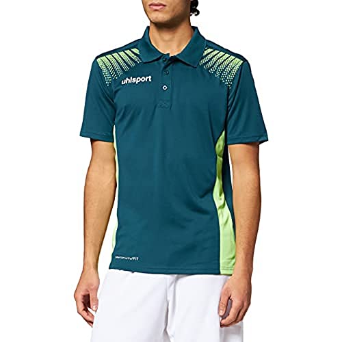 Uhlsport męska koszulka polo Goal niebieski Petrol/Flash Grün M
