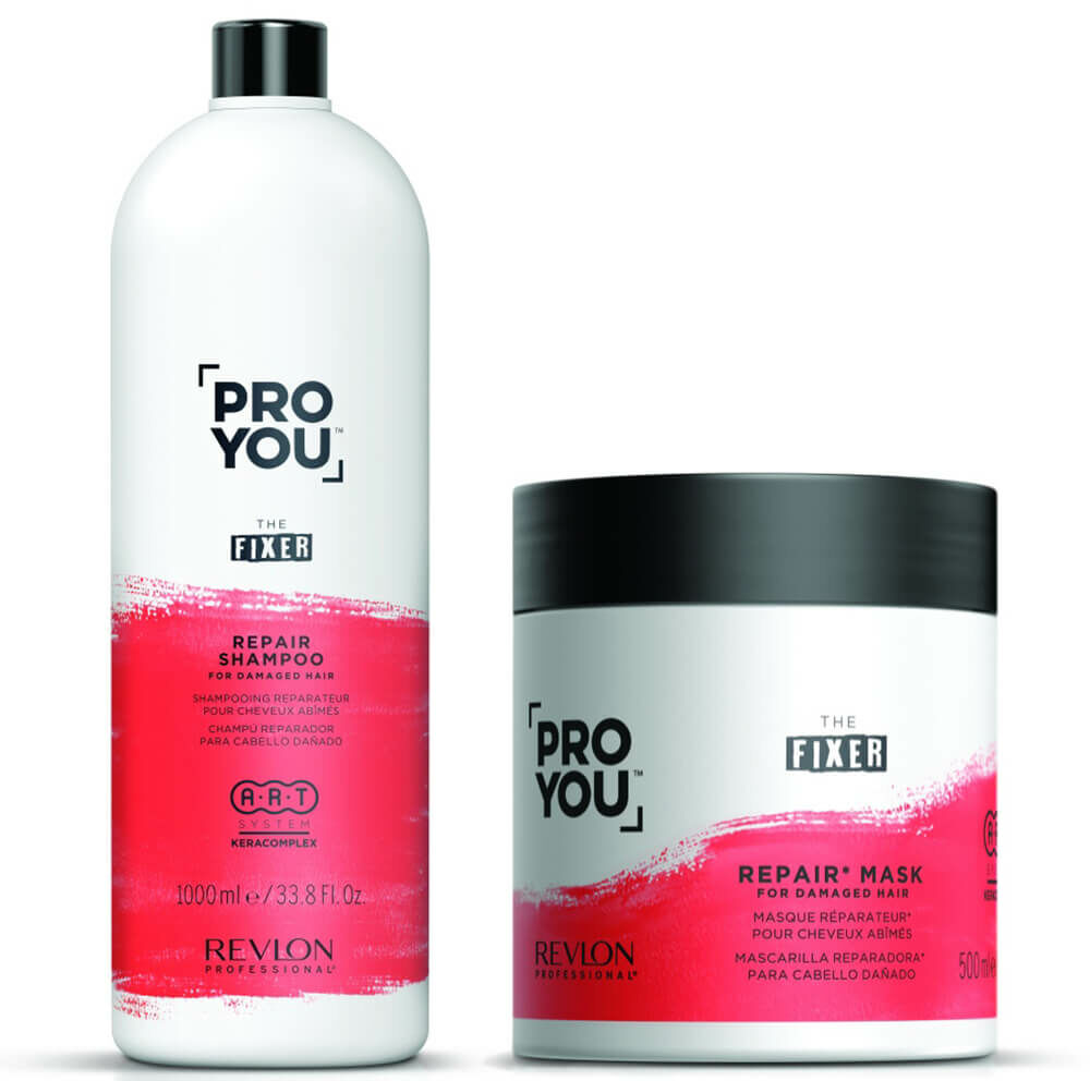 Revlon Professional ProYou Fixer Repair - zestaw regenerujący do włosów szampon 1000ml i maska 500ml 81/zestaw