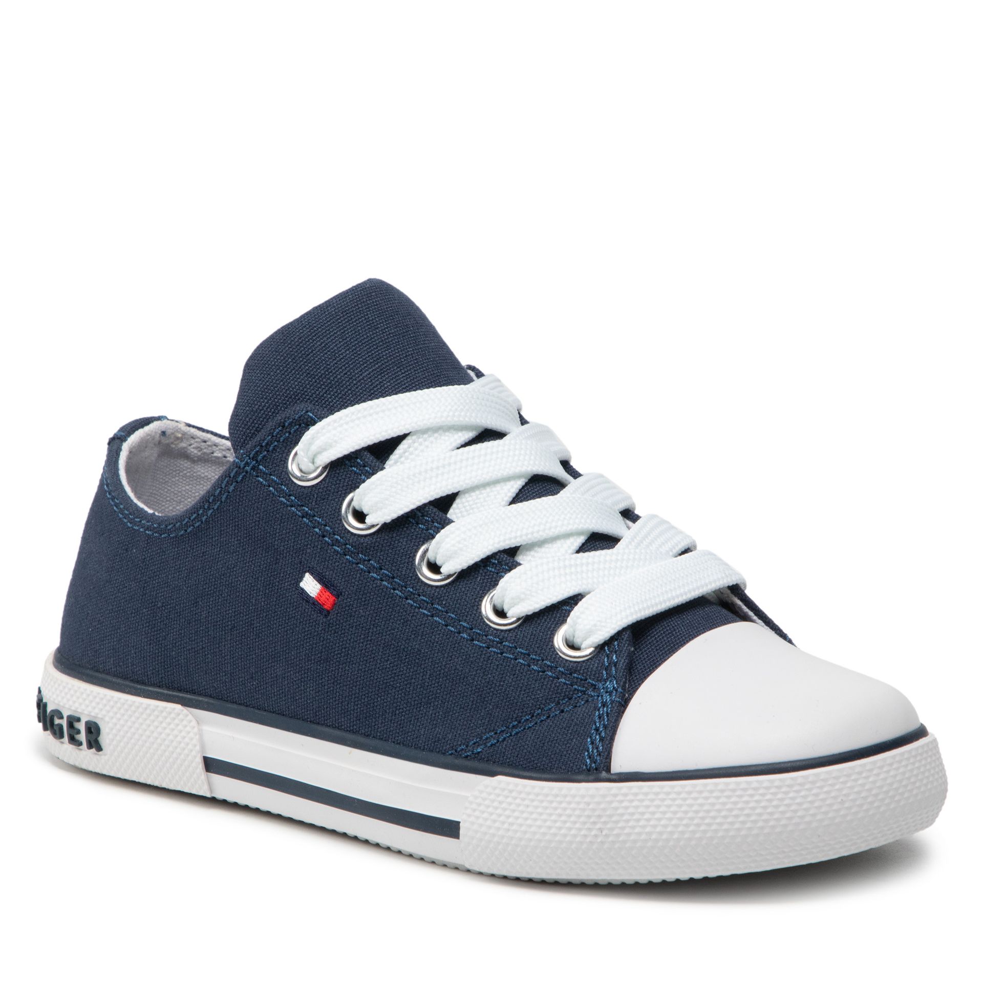 Tommy Hilfiger Trampki Low Cut Lace-Up Sneaker T3X4-32207-0890 M Blue 800