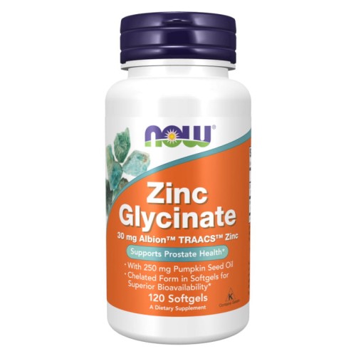 Now Foods NOW Zinc Glycinate 30mg Albion TRAACS Zinc 120caps