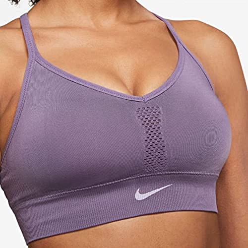 Nike Damski W NK DF INDY bezszwowy biustonosz sportowy, ametyst dym/biały, XS CJ5875