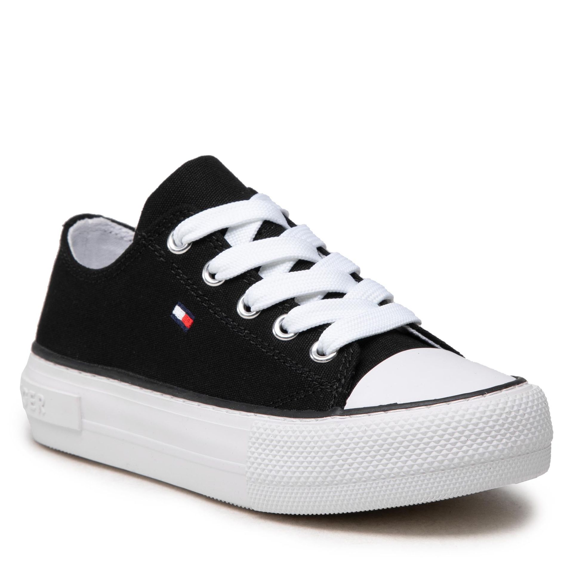 Tommy Hilfiger Trampki Low Cut Lace-Up Sneaker T3A4-32118-0890 M Black 999 Trampki Low Cut Lace-Up Sneaker T3A4-32118-0890 M Black 999