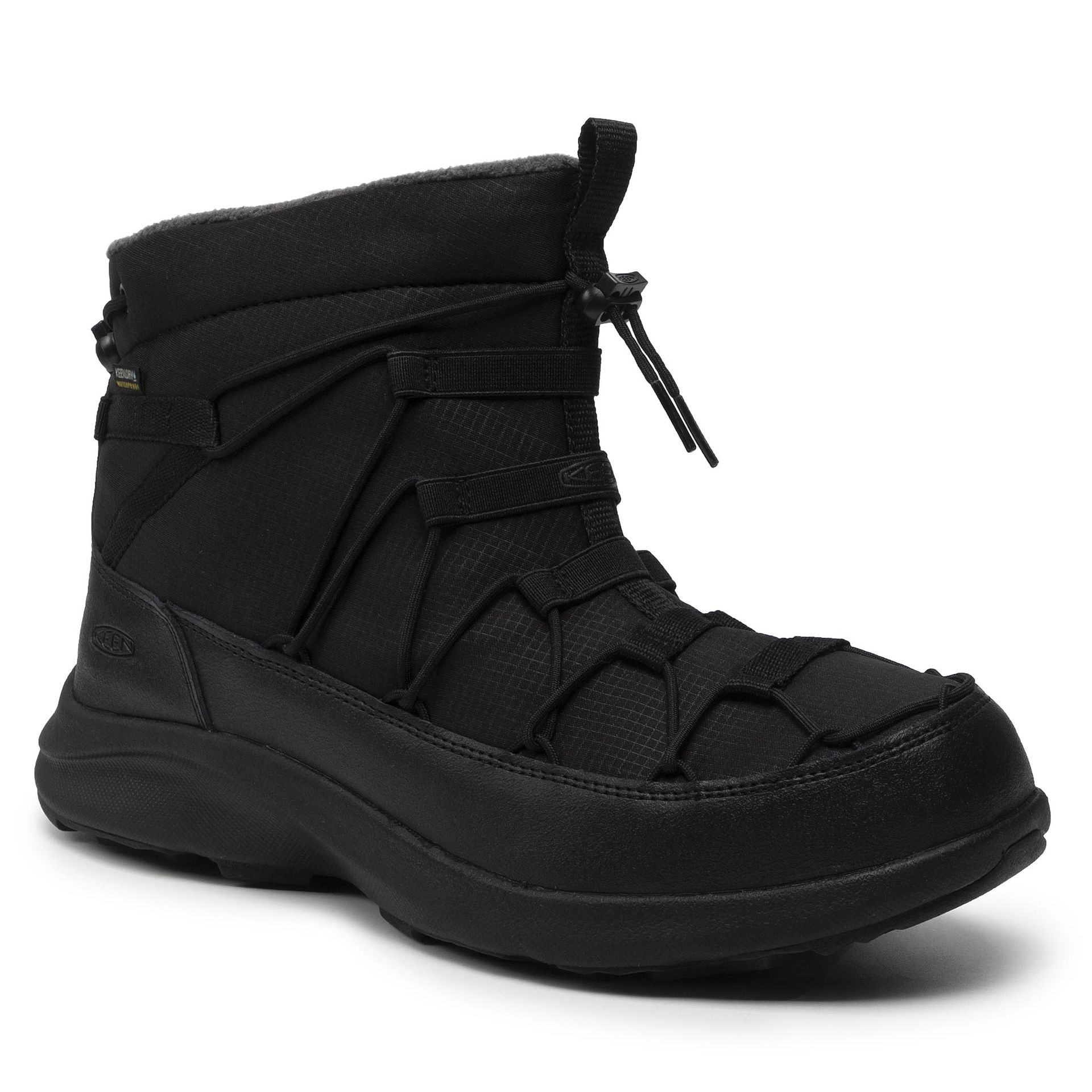 Śniegowce KEEN - Uneek Snk Chukka Wp 1023553 Triple Black/Black