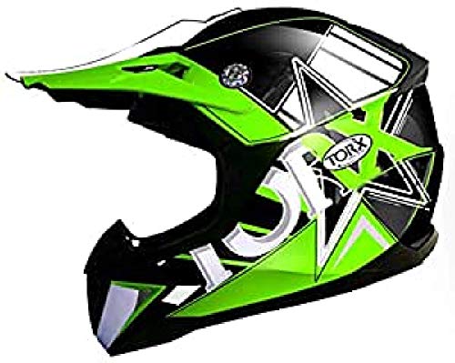 TORX kask motocyklowy Peter Kid Neon, zielony, rozmiar M