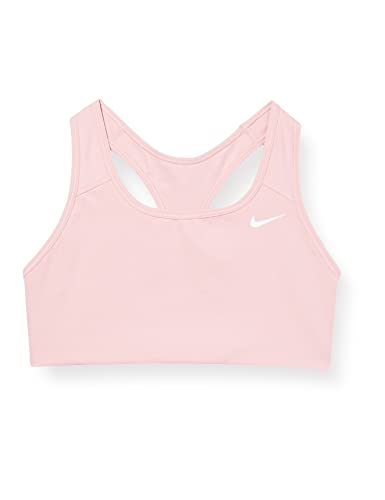 Nike Damski biustonosz W Nk Df Swsh Nonpded Bra Sports bra Różowy szkło/biały XS
