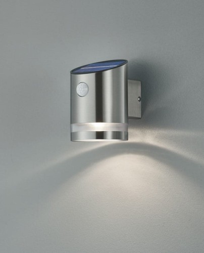Trio Salta LED kinkiet zewnętrzny solarny z czujnikiem ruchu nikiel R22231107