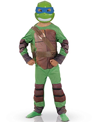 Rubie's 154979S Nickelodeon dekoracja – luksusowa panoplie Ninja Turtle z maską i kominiarką, chłopcy, zielona, S
