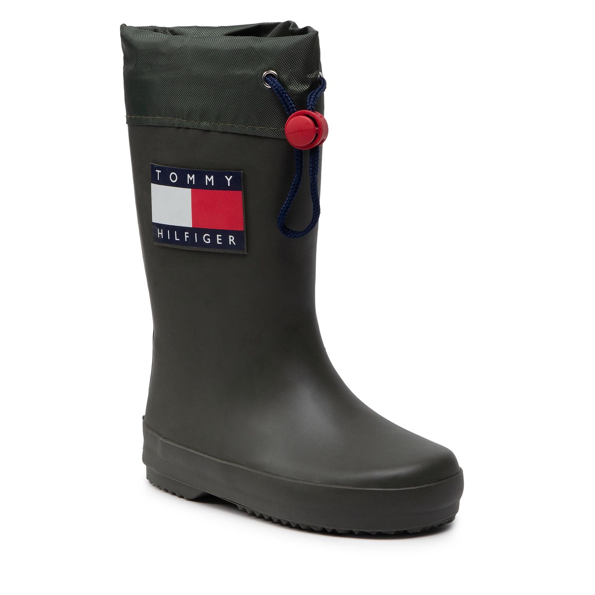 Tommy Hilfiger Kalosze Rain Boot T3X6-30766-0047 M Military Green