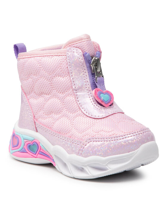 Buty dla dziewczynek - Skechers Śniegowce Heart Hugger 302666N/PKMT Różowy - grafika 1