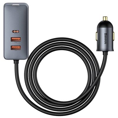 Baseus Share Togheter | Ładowarka samochodowa z rozgałęźnikiem 4x USB USB-C 120W Powe Delivery Quick Charge 4.0 CCBT-B0G