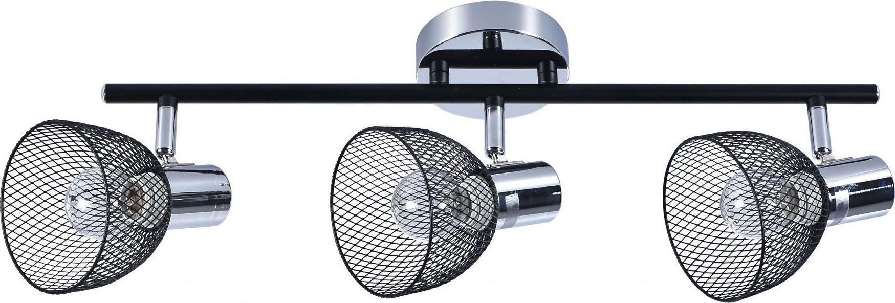 Lampa sufitowa Lumes Czarna loftowa lampa sufitowa z regulacją kloszy - EX789-Rono