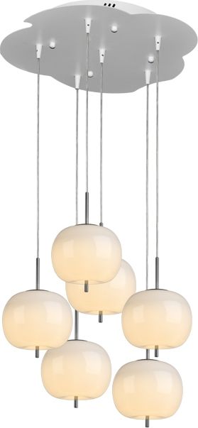 Lampa wisząca Witek Home Lampa wisząca Jabłko MD5069-6CR srebrna