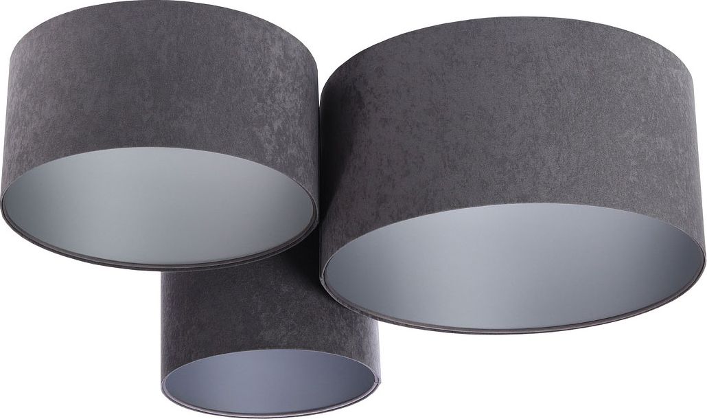 Lampa sufitowa Lumes Grafitowo-srebrna potrójna plafoniada - EXX40-Marita