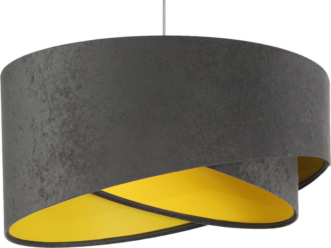 Lampa wisząca Lumes Grafitowo-żółta asymetryczna lampa wisząca - EX991-Delva
