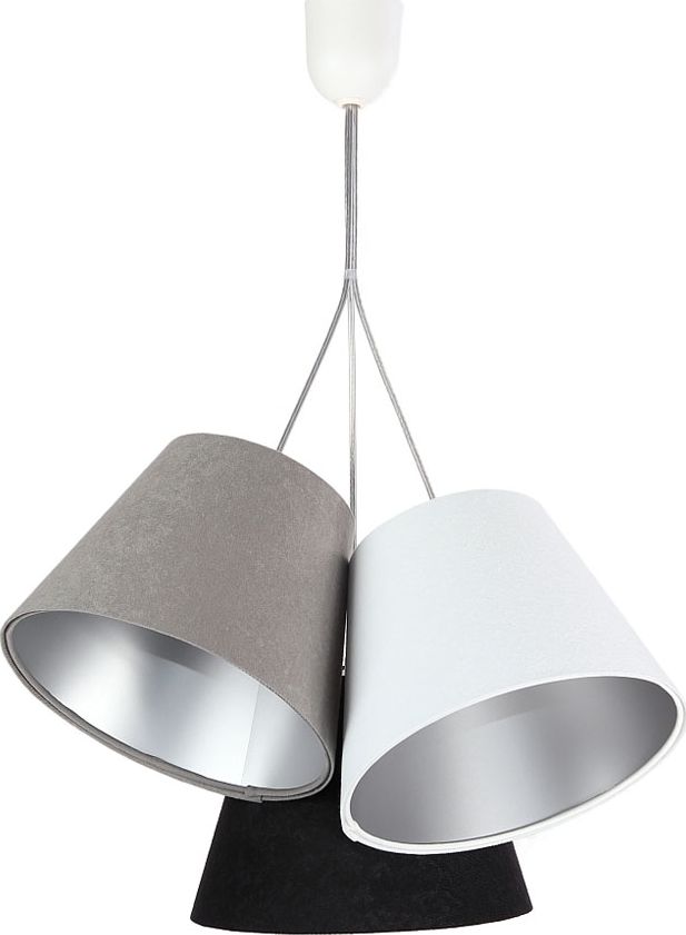 Lampa wisząca Lumes Trójkolorowa lampa wisząca ze srebrnym wnętrzem- EXX70-Anastazja