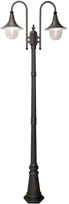 Czarna podwójna lampa ogrodowa stojąca - 5X S313 H8-W11