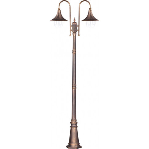 Czarno-złota wysoka lampa ogrodowa stojąca - S313 T1-F29
