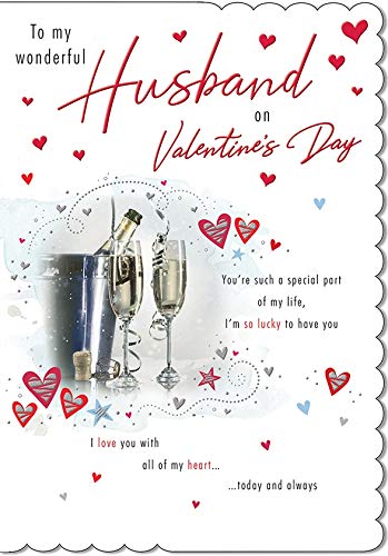 Piccadilly Greetings Fotograficzna walentynkowa kartka mąż - 23 x 15 cm - Piccadilly Greetings A50228