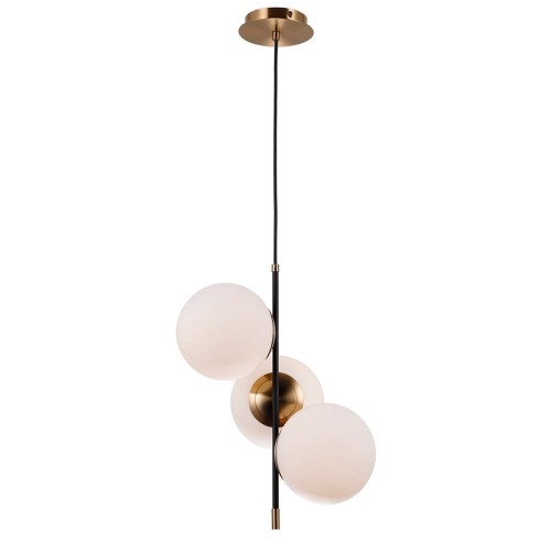 Italux Stelia lampa wisząca 3-punktowa czarna/antyczny brąz PND-43660-3