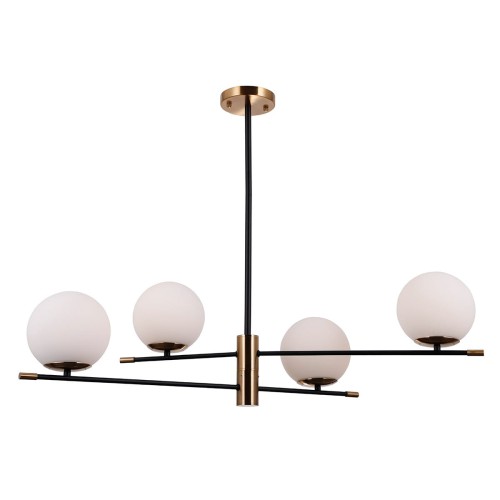 Italux Stelia lampa wisząca 4-punktowa czarna/antyczny brąz PND-43660-4