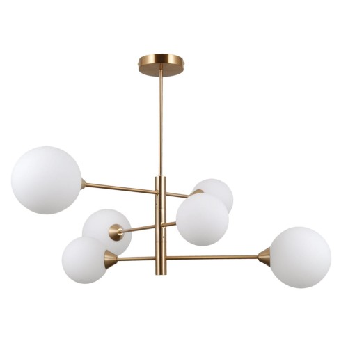 Italux Evora lampa wisząca 6-punktowa mosiądz miodowy PND-55342-6-HB