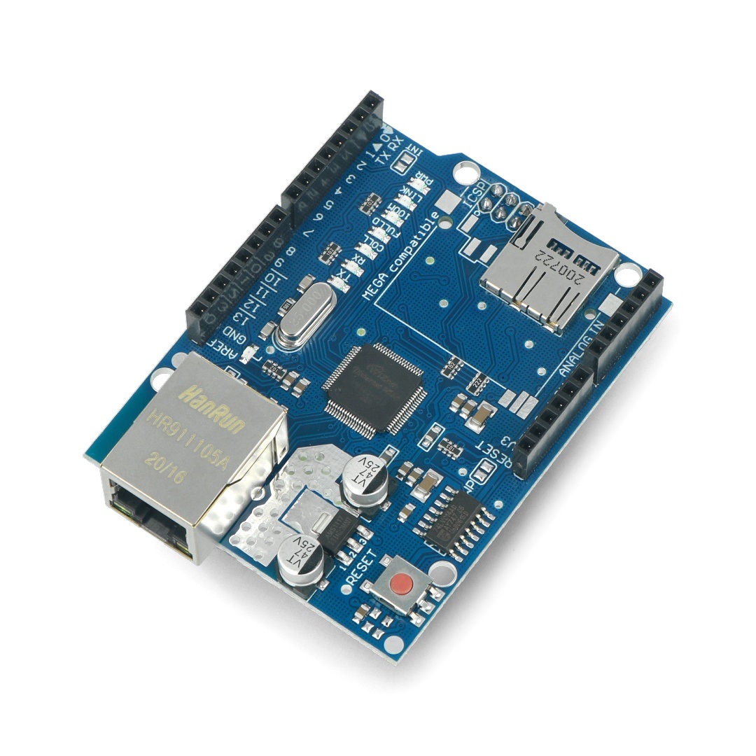 Ethernet Shield W5100 dla Arduino z czytnikiem kart microSD