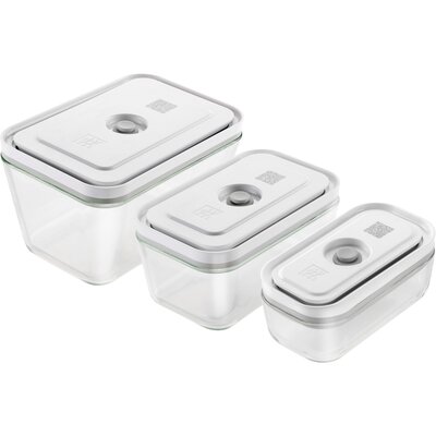 Zwilling Zwilling Fresh &amp Save 3 Szt Białe Pojemniki Na Żywność Próżniowe Szklane