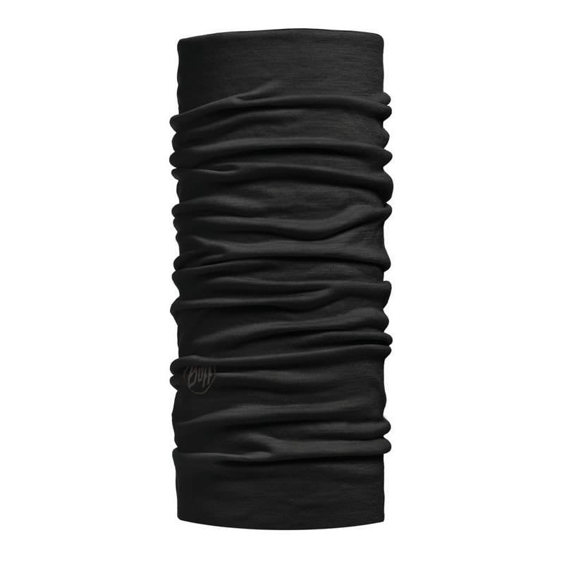 Chusta wielofunkcyjna z wełny merynosów Buff Merino Lightweight Solid Black