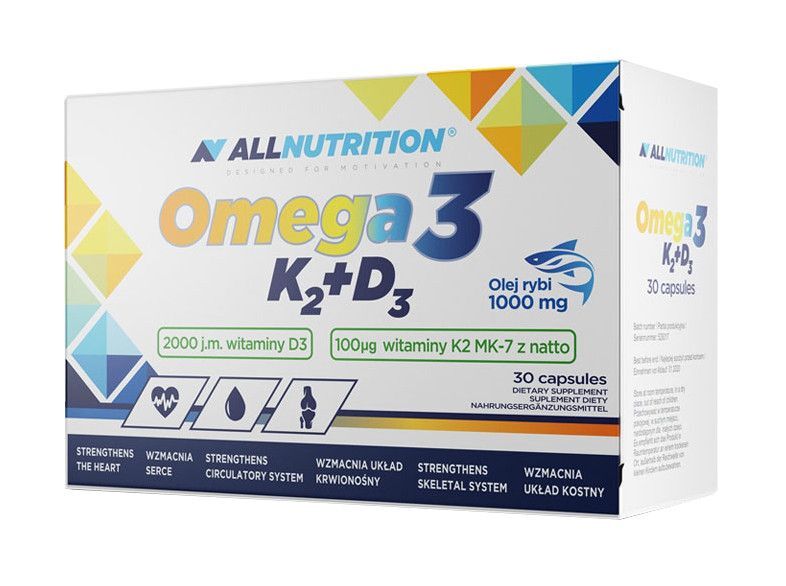 123ratio ALLNUTRITION Omega-3 + K2 + D3 30 kaps 3310521