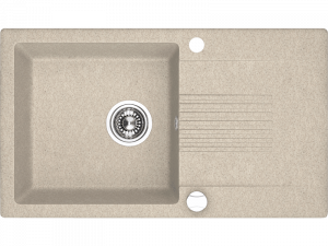 Laveo SBC 411T Zlewozmywak granitowy1 komora z ociekaczem Wymiary 440x760x185 mm Wymiar szafki 500 mmWyko$597czenie be$598W zestawie z syfonem Space Saving i korkiem automatycznym