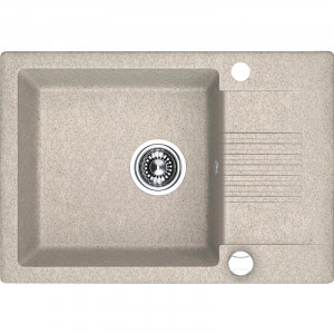 Laveo SBC 413T Zlewozmywak granitowy1 komora z p$631ociekaczem Wymiary 440x650x185 mm Wymiar szafki 500 mmWyko$632czenie be$633W zestawie z syfonem Space Saving i korkiem automatycznym