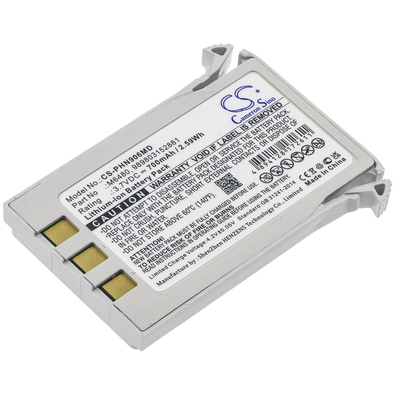 Cameron Sino Philips Moniteur Invivo 9065 M6480 700mAh 2.59Wh Li-Ion 3.7V