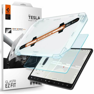 Spigen SZKŁO HARTOWANE GLAS.TR EZ FIT DO - TESLA MODEL Y / 3 AGL01086