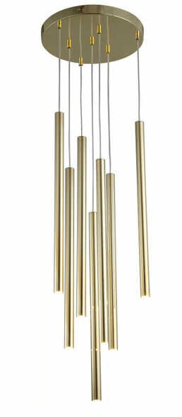 Light Prestige Lampa wisząca LUNGO 7 pkt. złota LP-894/7P GD-0