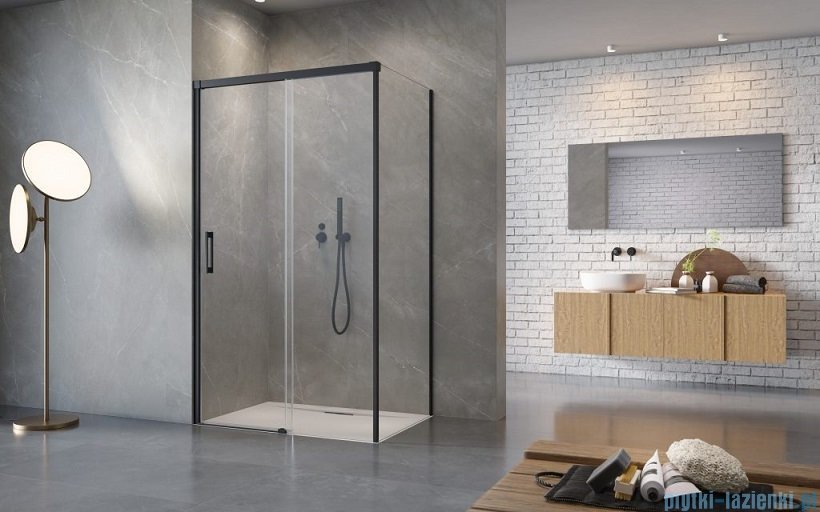 Radaway Idea Black Kds kabina prysznicowa 140x120 lewa przejrzyste 10115140-54-01L/10117120-01-01