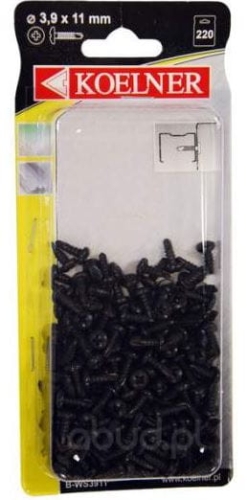Koelner Wkręty fosfatowane samowiercące 3,9x11mm do skręcania profili, opakowanie 220 szt B-WS3911