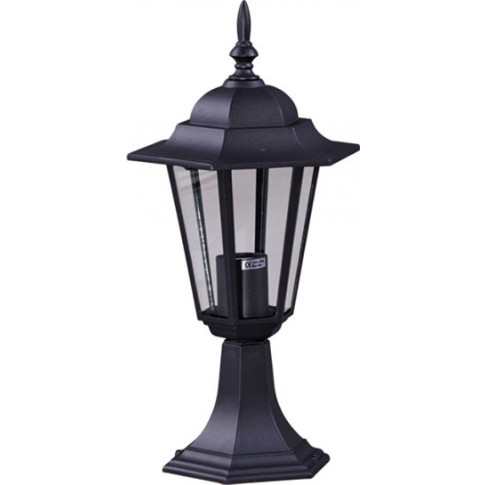 Czarna niska lampa ogrodowa w stylu retro - 3X S329 Kario