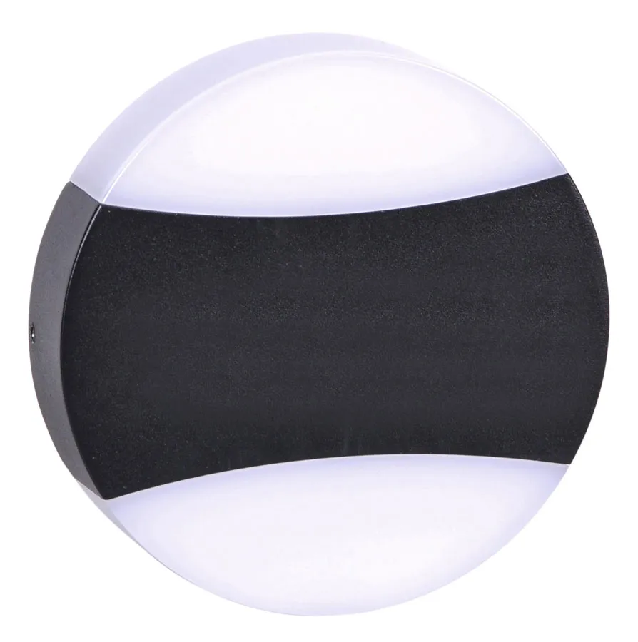 Czarno-biały kinkiet zewnętrzny LED owalny - 5X S334 R9-K47