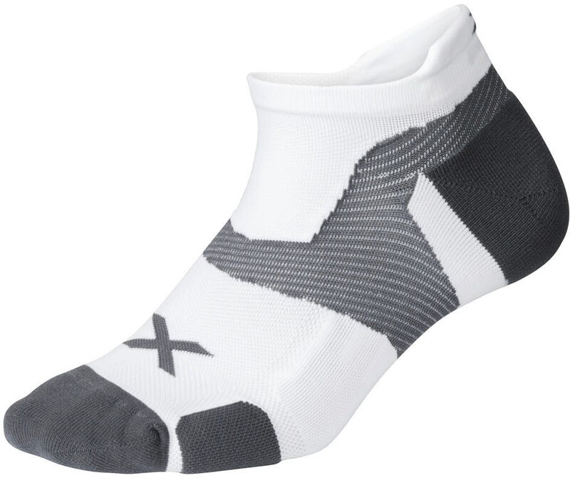 2XU 2XU Vectr Cushion Krótkie skarpetki, biały/szary XL | EU 46,5-48,5 2021 Skarpetki kompresyjne UA5043E-WHTGRY-XL