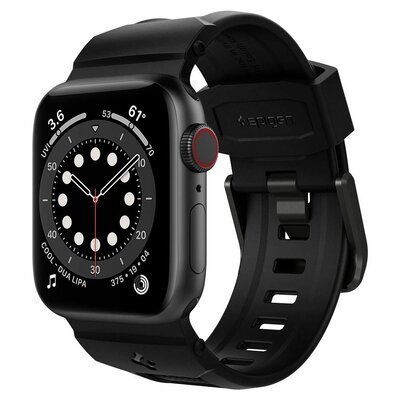 Spigen Pasek Rugged Band do Apple Watch 2/3/4/5/6/SE 38/40 mm) Czarny