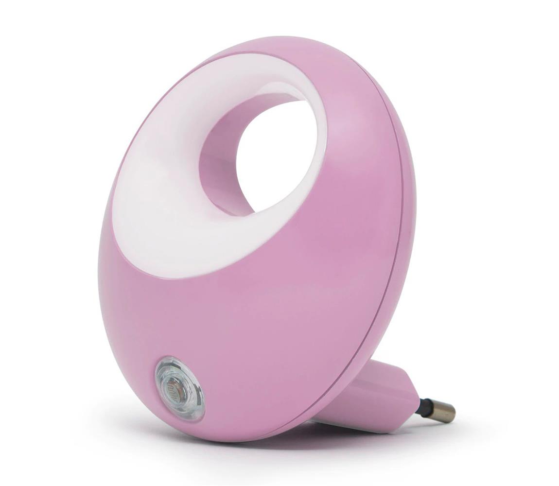 LED Lampka orientacyjna do gniazda z czujnikiem LED/1W/230V fioletowa